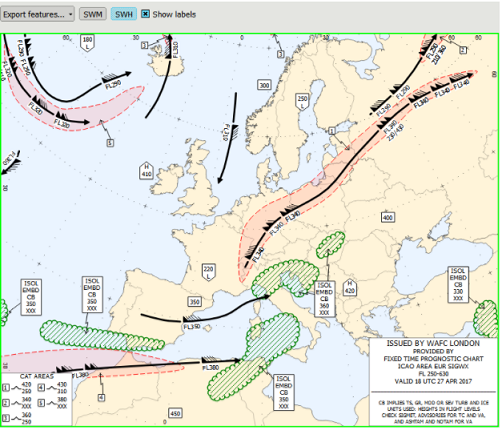 high level significant weather chart