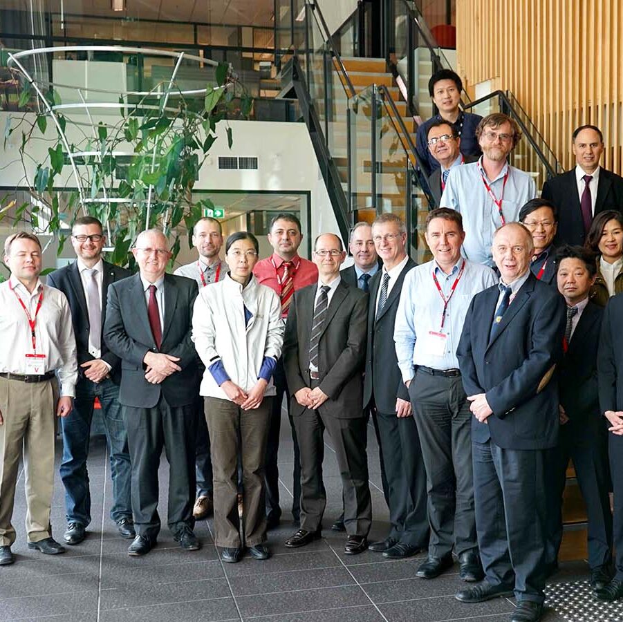 a group of people posing for a photo